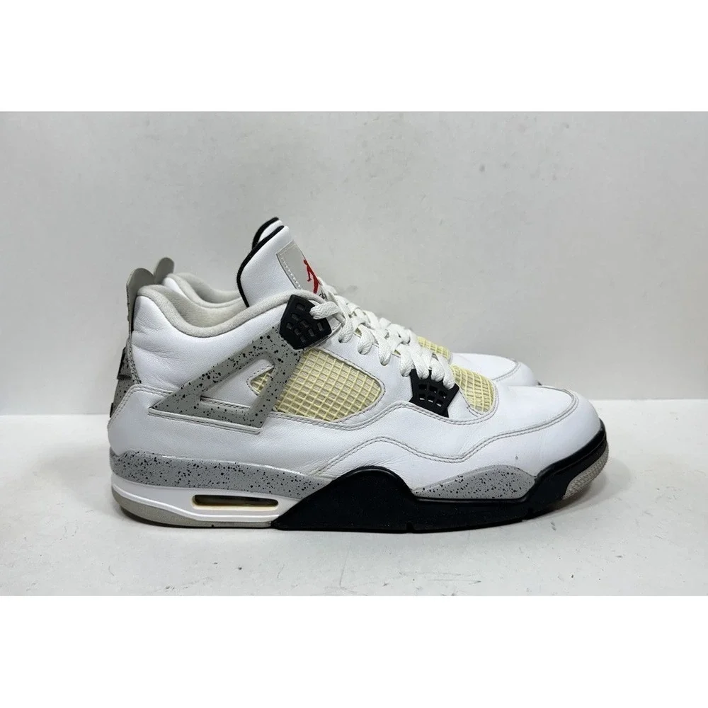 Nike Air‎ Jordan 4 IV Retro White Cement Gray 2016 840606-192 Og Men's Size 14